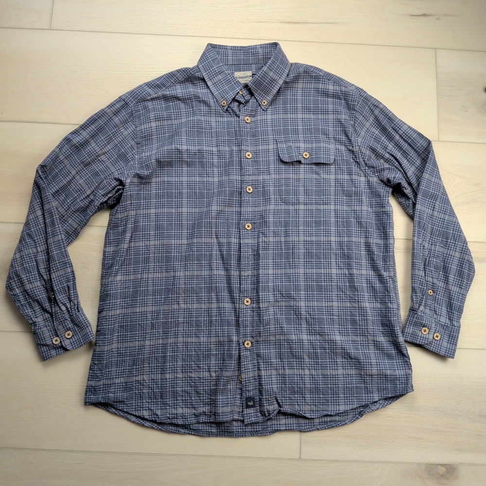Southern Marsh Flannel Shirt Mens XL Plaid Montevallo‎ Houndstooth Long Sleeve